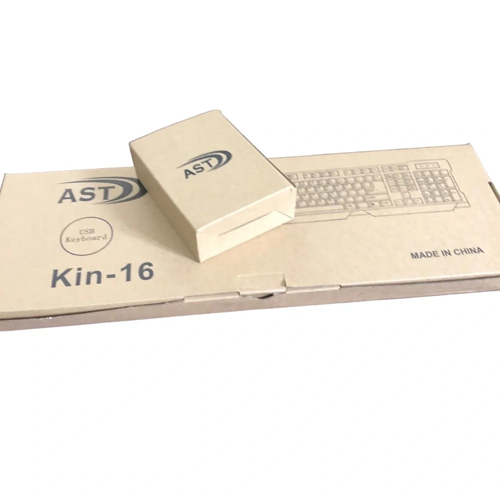 Computer Keyboard AST USB Keyboard KIN 16 with AST Mouse-Black